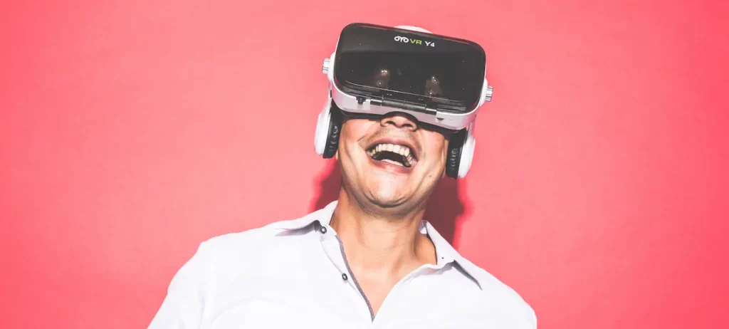 Man wearing a VR headset