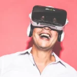 Man wearing a VR headset