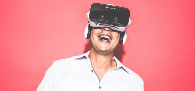 Man wearing a VR headset