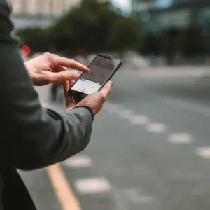Man using mobile phone