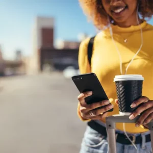 Women using mobile phone